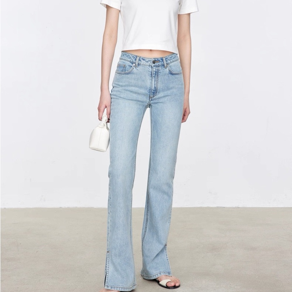 Light Blue Flare Jeans for Women